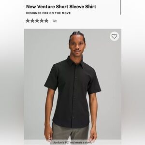 lululemon athletica Charcoal Short Sleeve Button Down Shirt